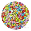 4 * 7 mm de perles d'artisanat d'alphabet coeur pour la fabrication de bijoux